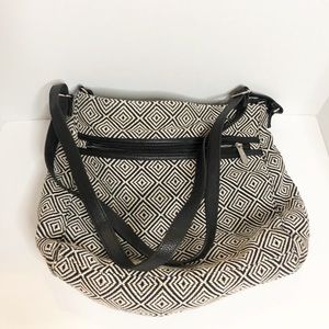 Thirty-One black white diamond shoulder bag